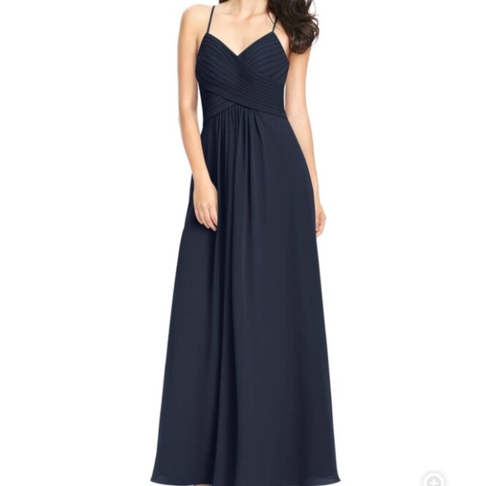 Azazie dark navy size 8 gown